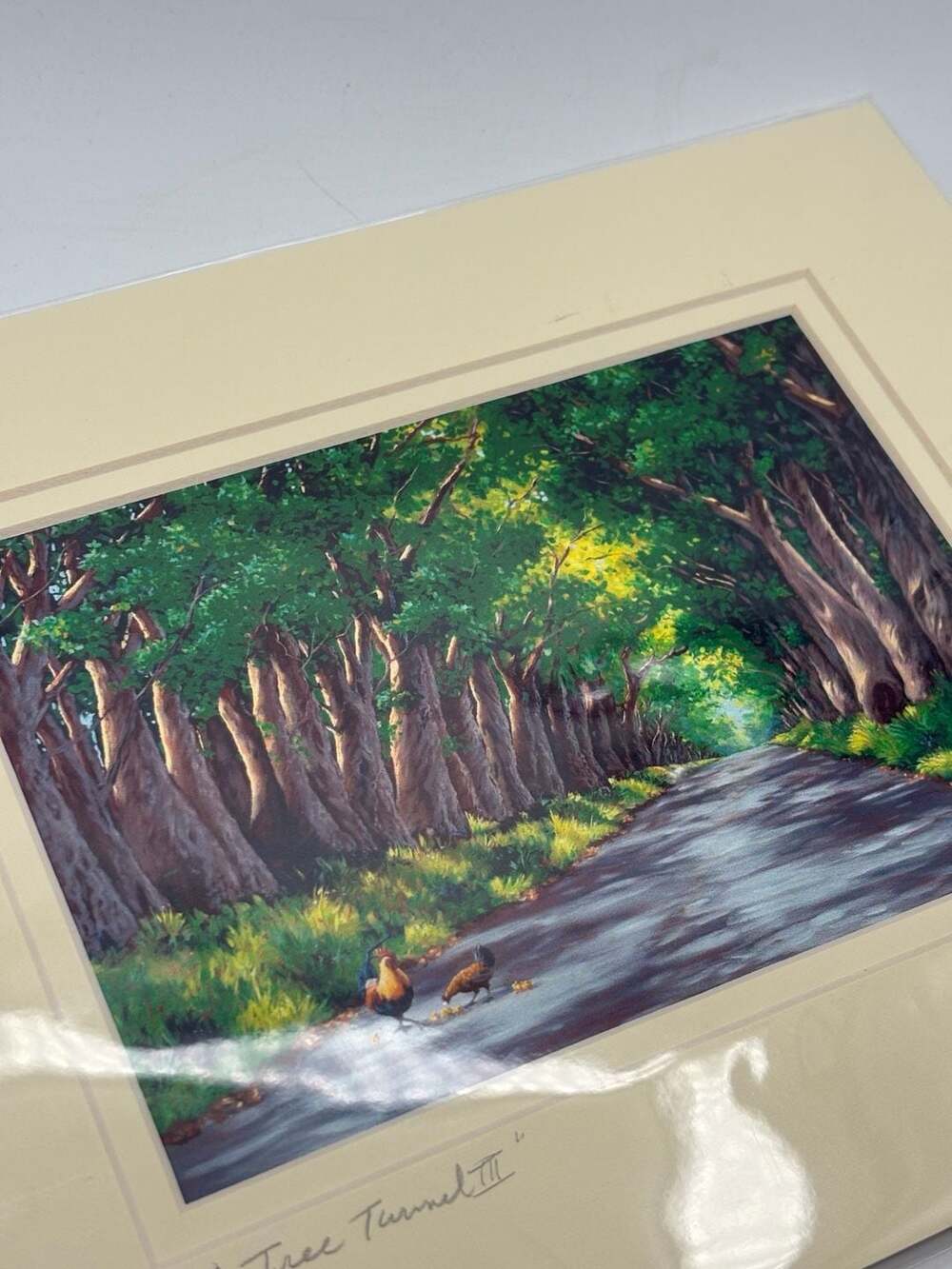 Fanny S. Bilodeau Signed Art Print Tree Tunnel III Matted